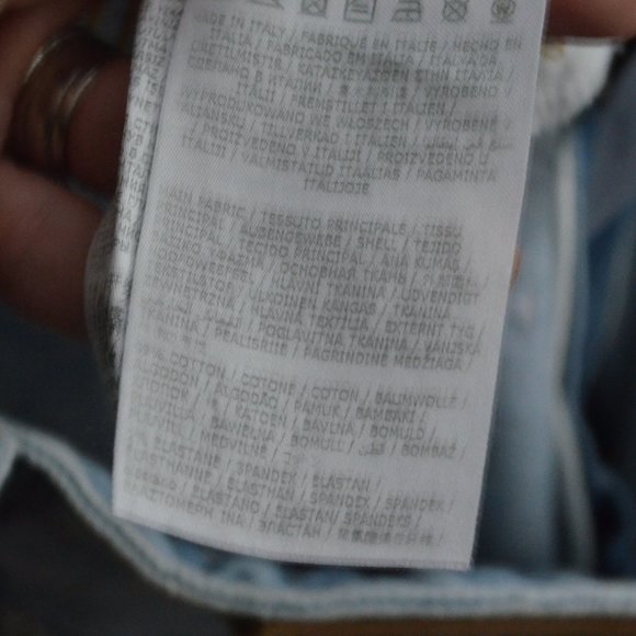 NWOT $1160 38 4 DSQUARED2 Boston Straight Leg Distressed Bow Detail Blue Jeans - Picture 9 of 9